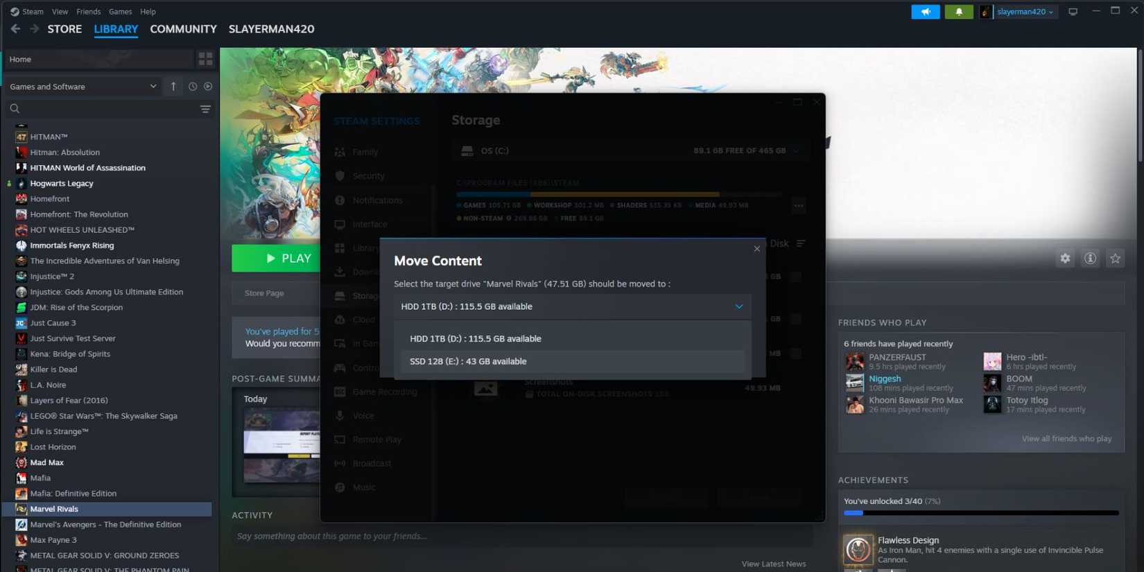 Method 2: Moving Marvel Rivals on Other Launchers