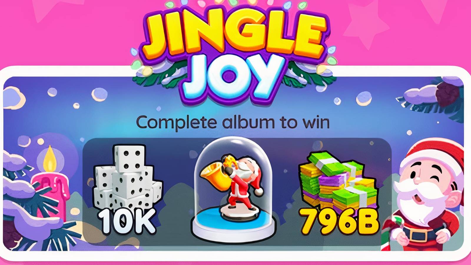 The rewards for completing Monopoly Go's Jingle Joy album