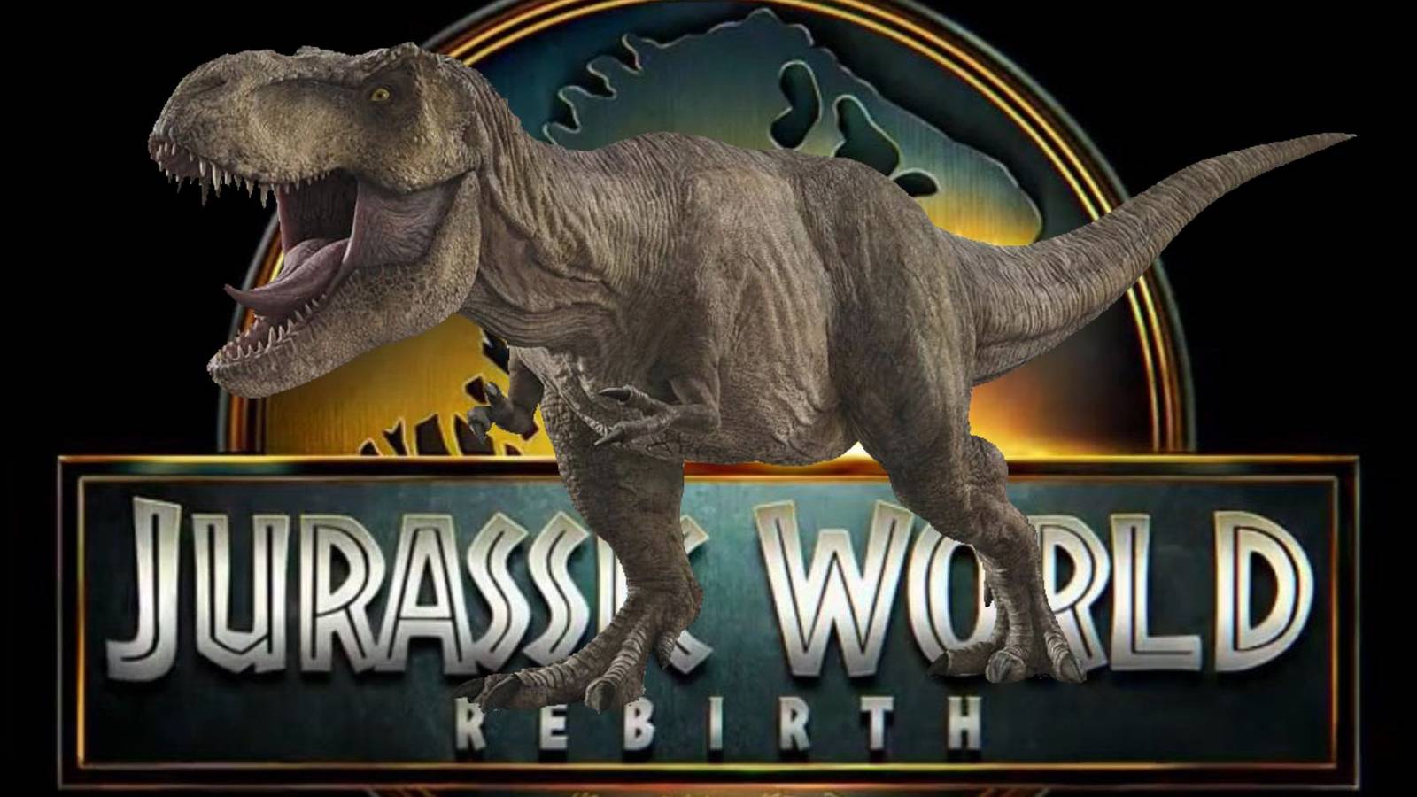 Jurassic World Rebirth logo T-Rex