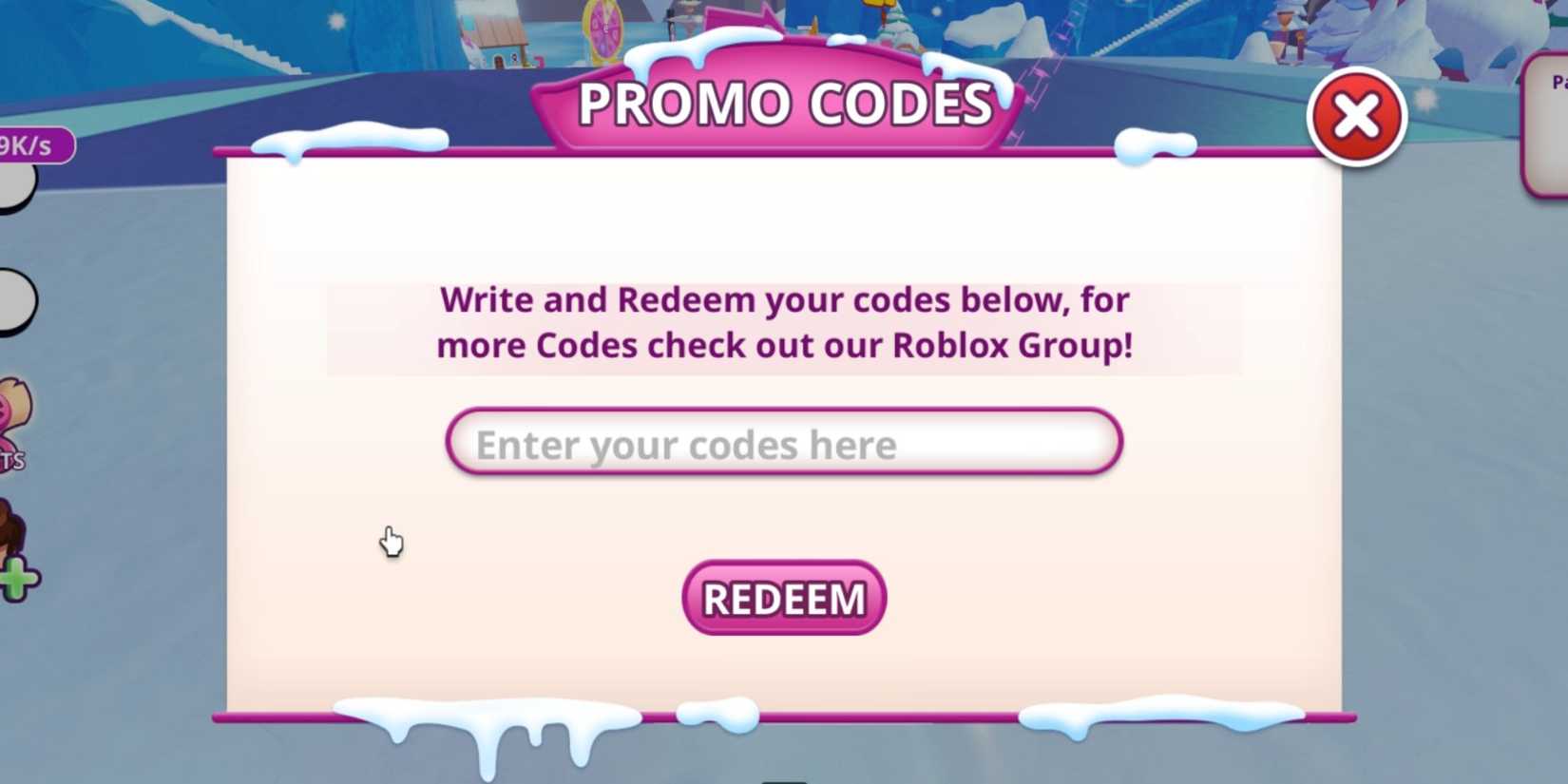 Kingdom of Essentia - the codes tab