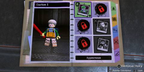Villain creation screen in LEGO DC Super-Villains