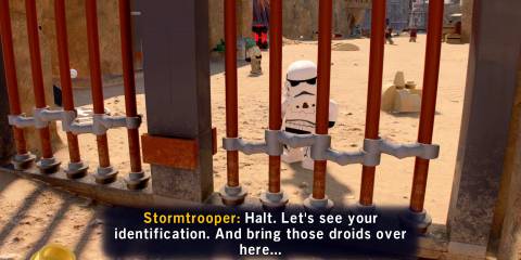 Image of a stormtrooper enemy in Lego Star Wars The Skywalker Saga