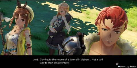 Lent and friends strategize in a lush forest setting in Atelier Ryza, an iconic cozy JRPG adventure