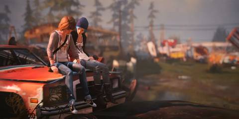 Life Is Strange Max And Chloe Sitting On A Car