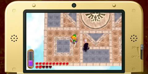 Link fighting Dark Link.