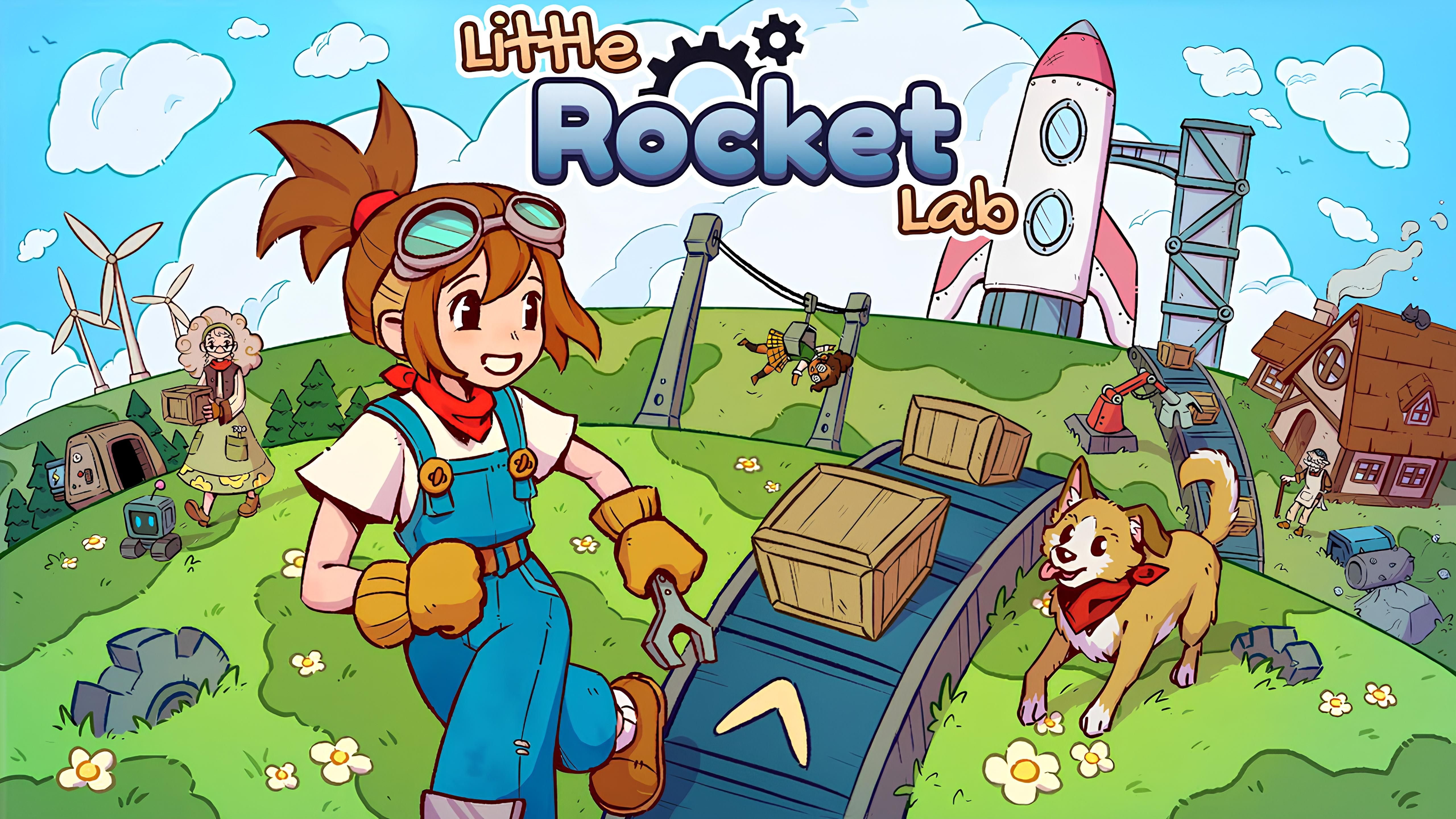 Arte conceitual de Little Rocket Lab, jogo disponível no Xbox Game Pass.