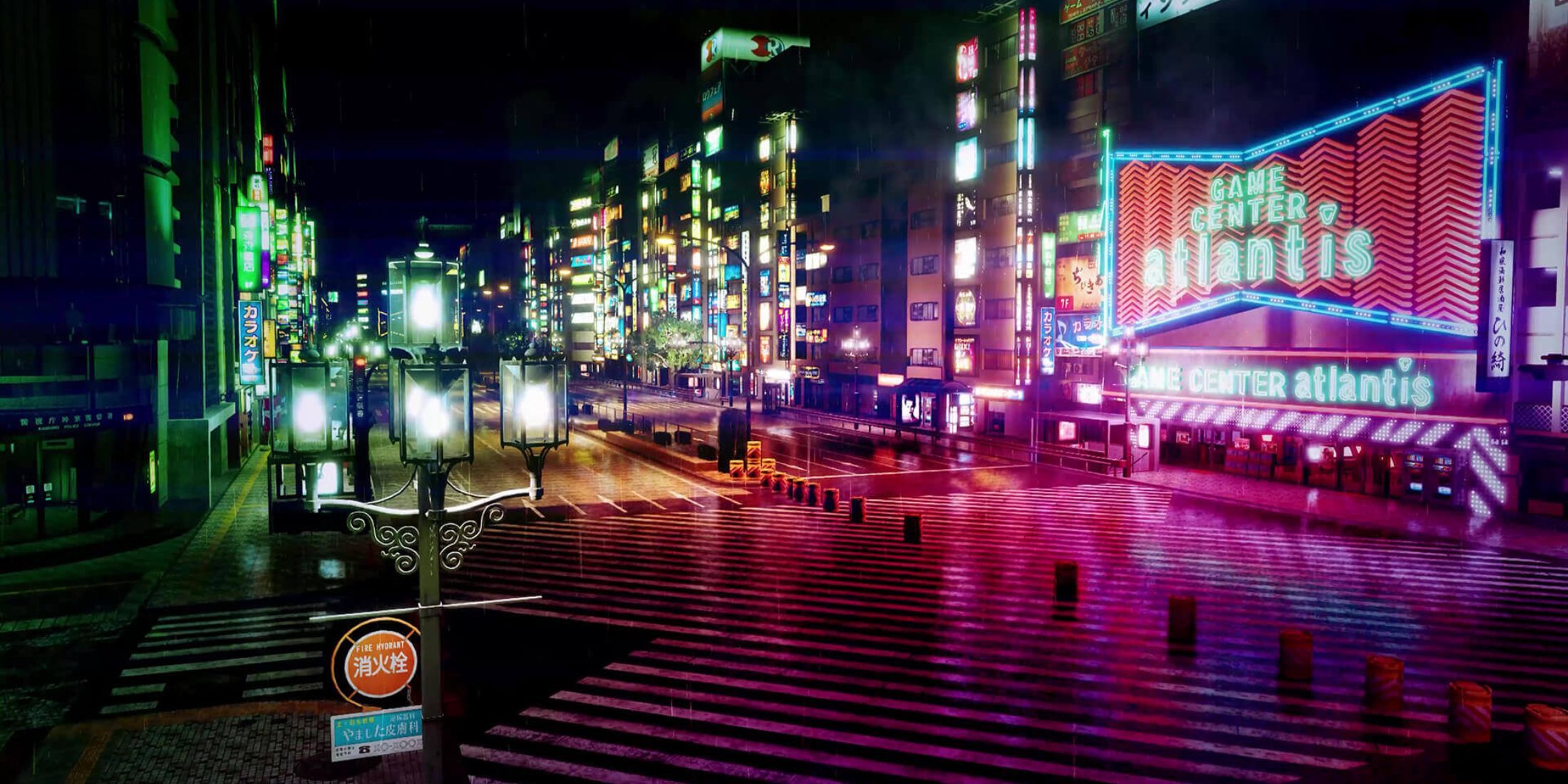 Judgment Kamurocho at night