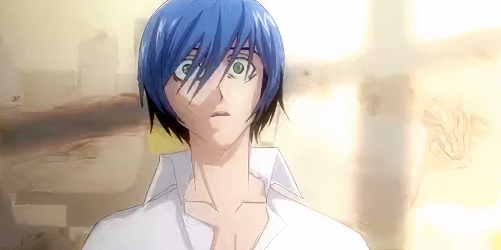 main character of Order Designer shocked after finding his game irl.