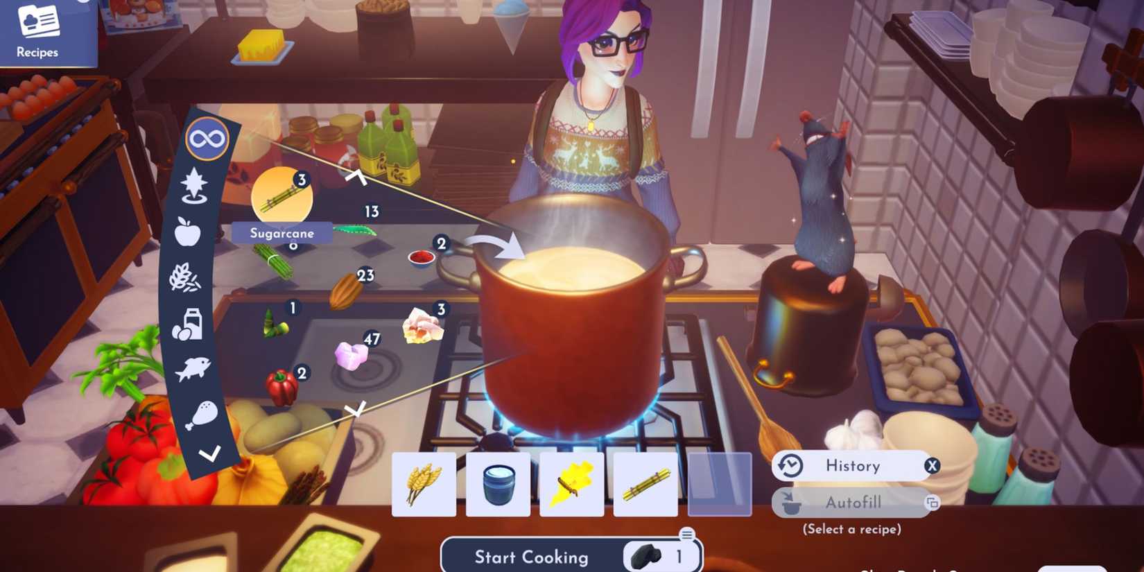 Making Lightning Cookies in Disney Dreamlight Valley