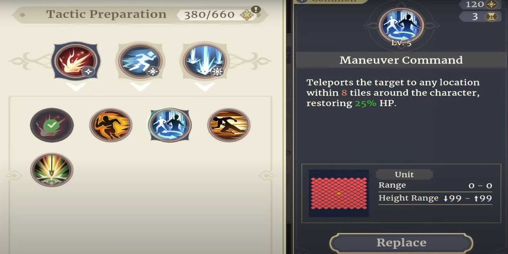 Maneuver Command tactic skill