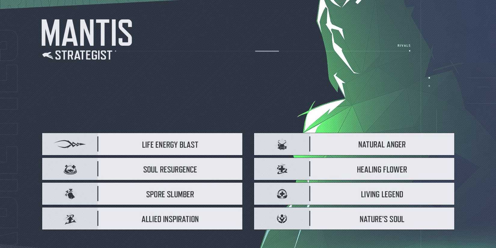 Mantis Abilities Preview Screen