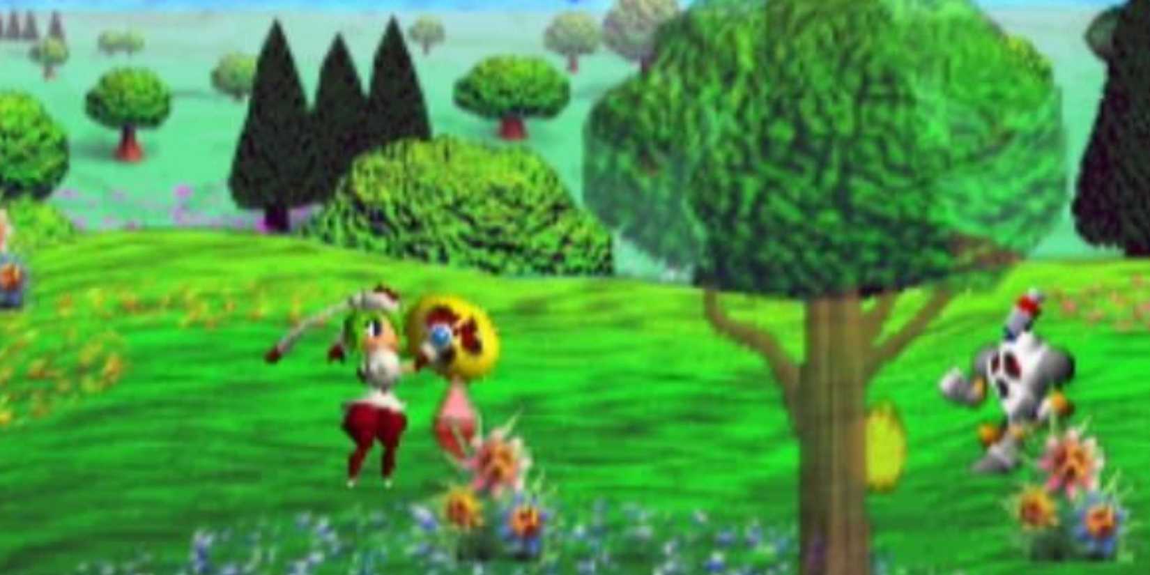 Marina grabbing and shaking an enemy.