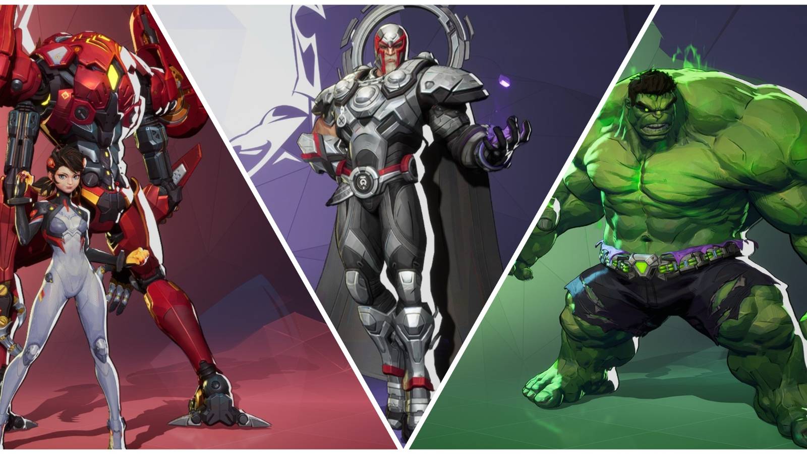 Marvel Rivals Peni Parker Magneto Monster Hulk Split Image