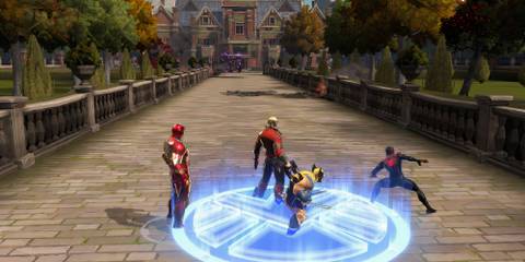 The task force at the SHIELD Access Point in Marvel Ultimate Alliance 3: The Black Order