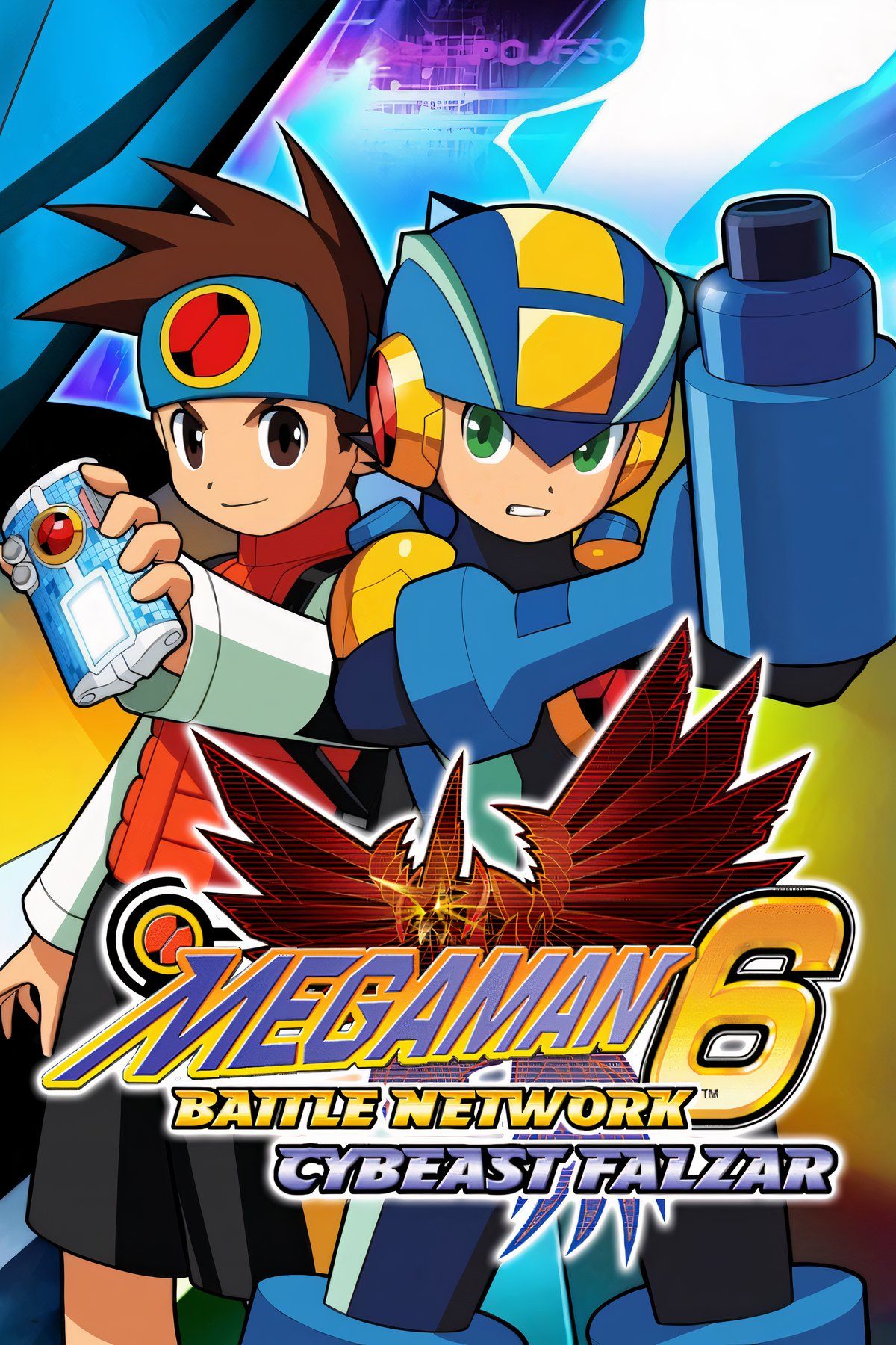 Mega Man Battle Network 6 Cybeast Falzar Tag Page Cover Art