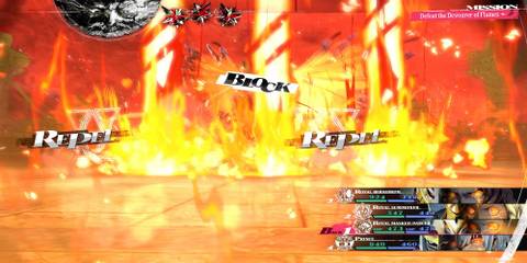 The Party Repeling And Blocking A Fire Skill