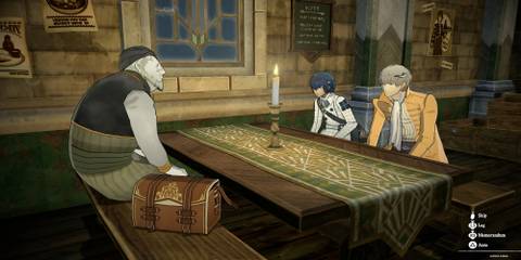 Strohl And The Protagonist Talking To The Merchant 