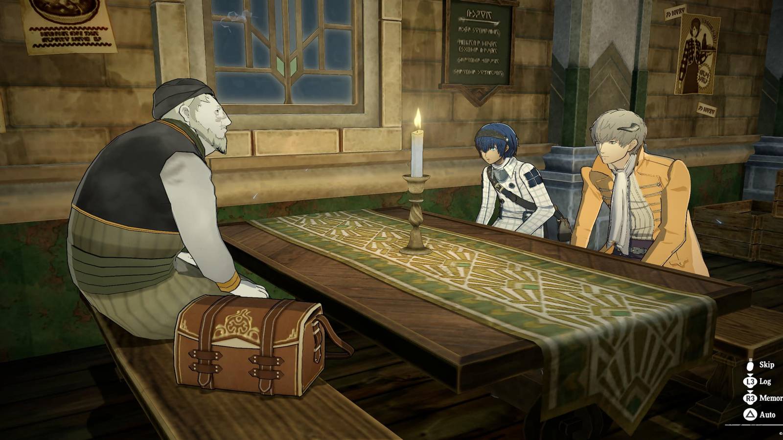 Strohl And The Protagonist Talking To The Merchant 