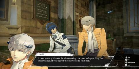 Strohl And The Protagonist Talking In The Tavern