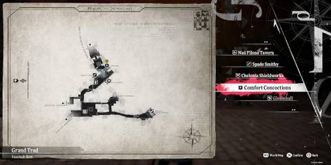 The Location Of Comfort Concoctions On The Map