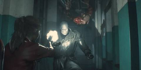 Resident Evil 2 Mr X Attacks