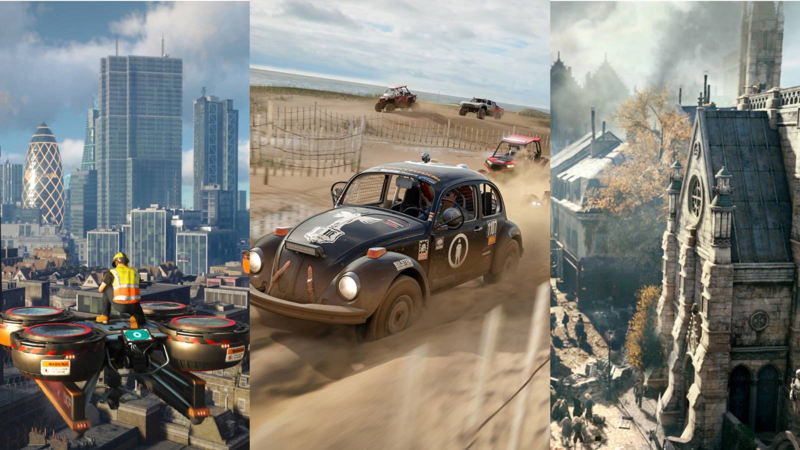 a selection of gameplay footage