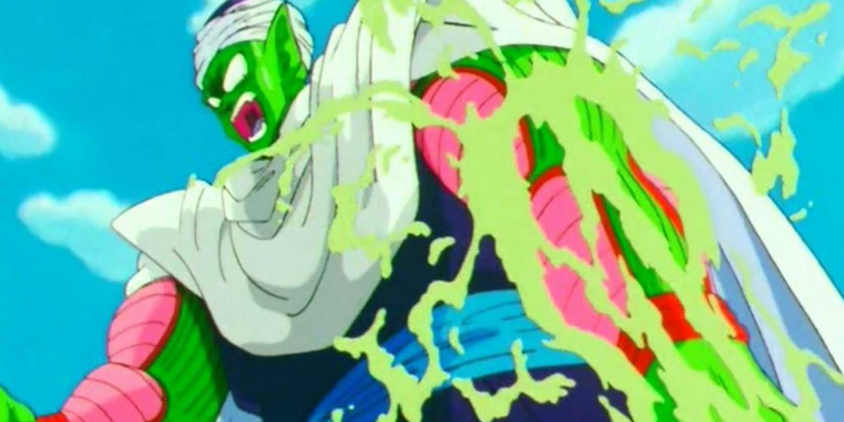 Piccolo's green blood in Dragon Ball Z