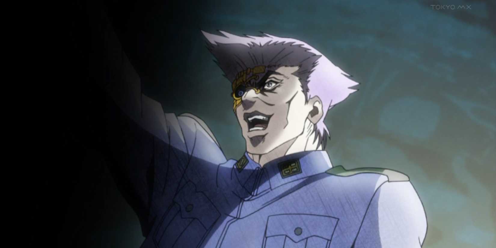 Stroheim's censored Nazi salute in JoJo's Bizarre Adventure
