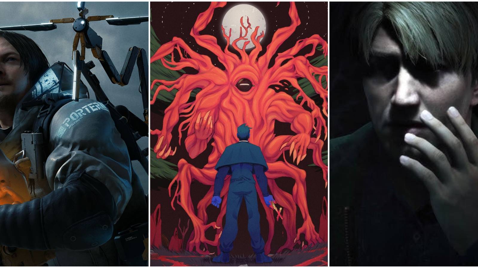 Left to right Death Stranding Faith Silent Hill 2