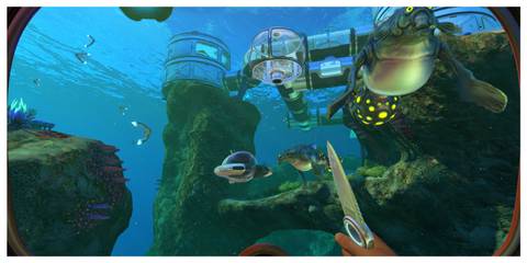 Subnautica - Steam Screenshot (Wielding A Knife)