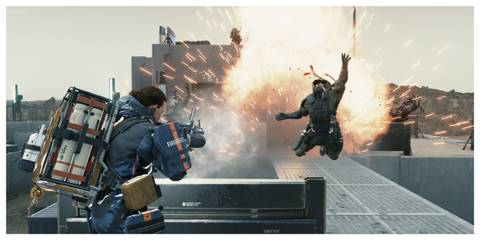 Death Stranding - Steam Screenshot (An Explosion In Combat)