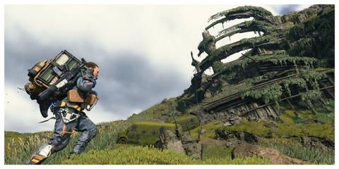 Death Stranding - Steam Screenshot (Sam Bridges Walking Uphill)