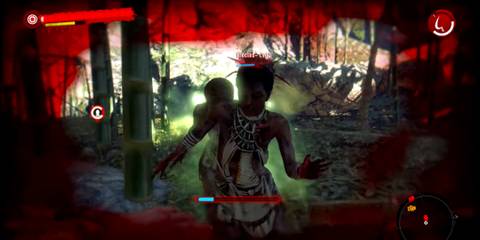 Dead Island - taking a hit from native zombie