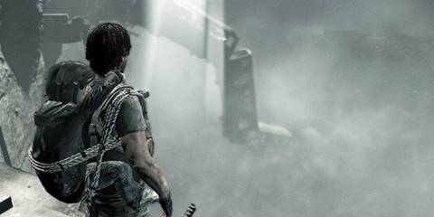 I Am Alive - Protagonist and Child Looking At Train Ruin