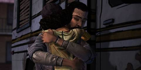 The Walking Dead Season 1 - Lee And Clementine Hugging