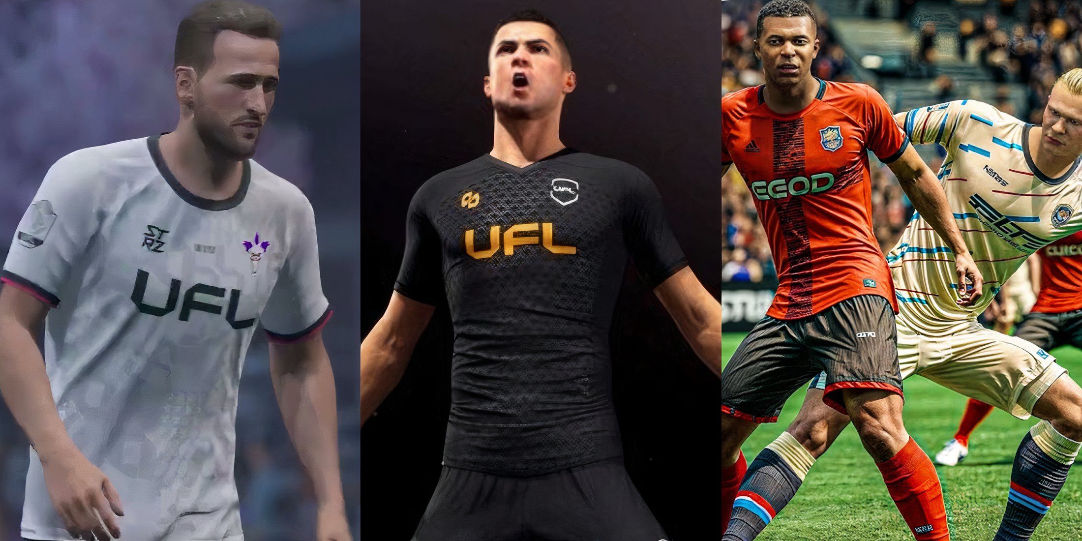 Harry Kane, Cristiano Ronaldo, Kylian Mbappe, Erling Haaland