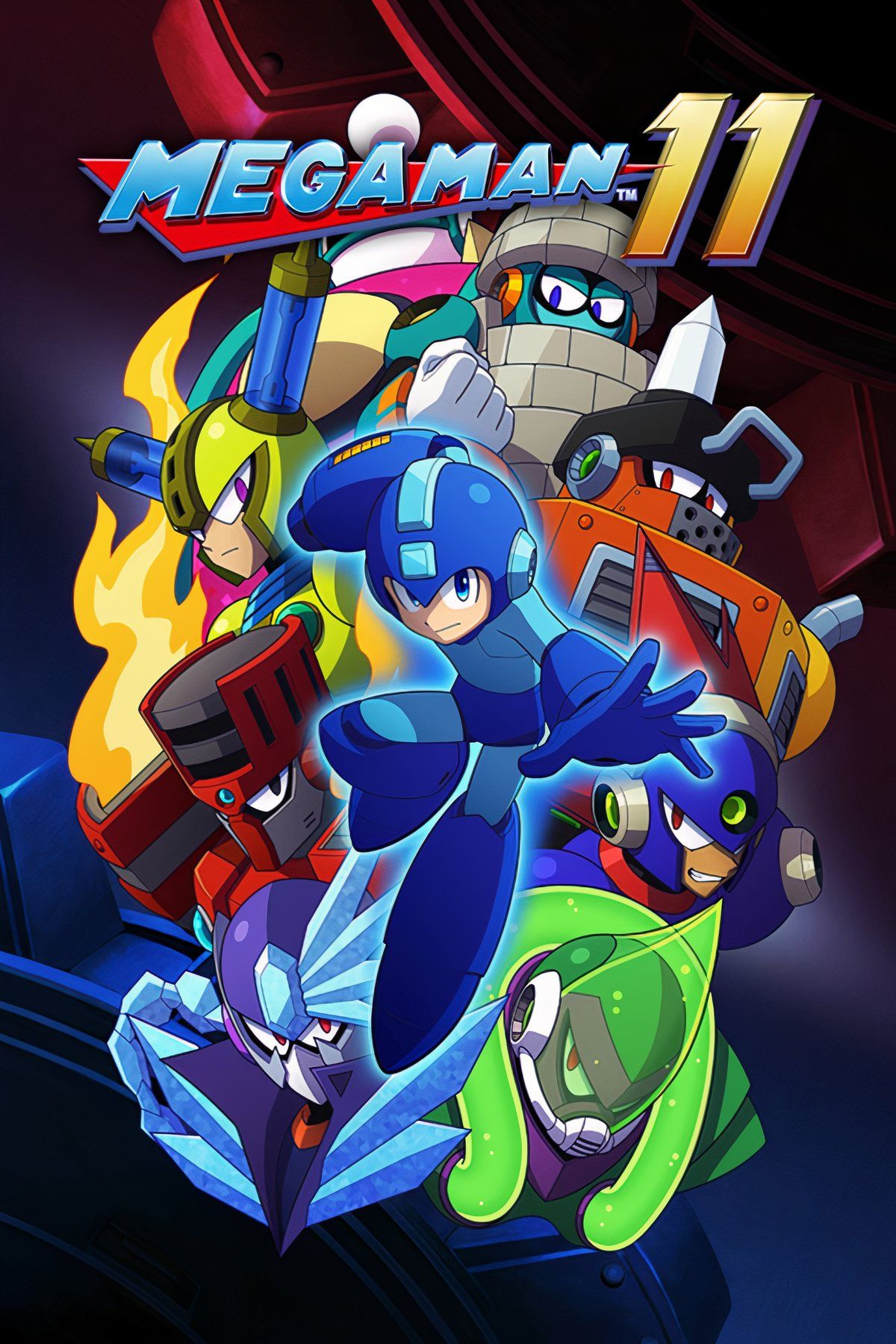 Mega man 11 tag página de capa de arte