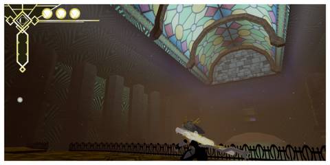 Pseudoregalia - Steam Screenshot (Running Under Stained Glass)