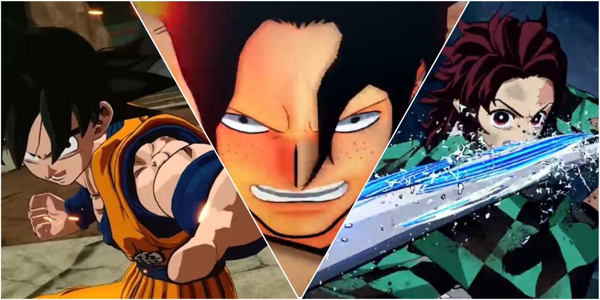 dragon ball sparking zero, one piece burning blood, demon slayer hinokami chronicles