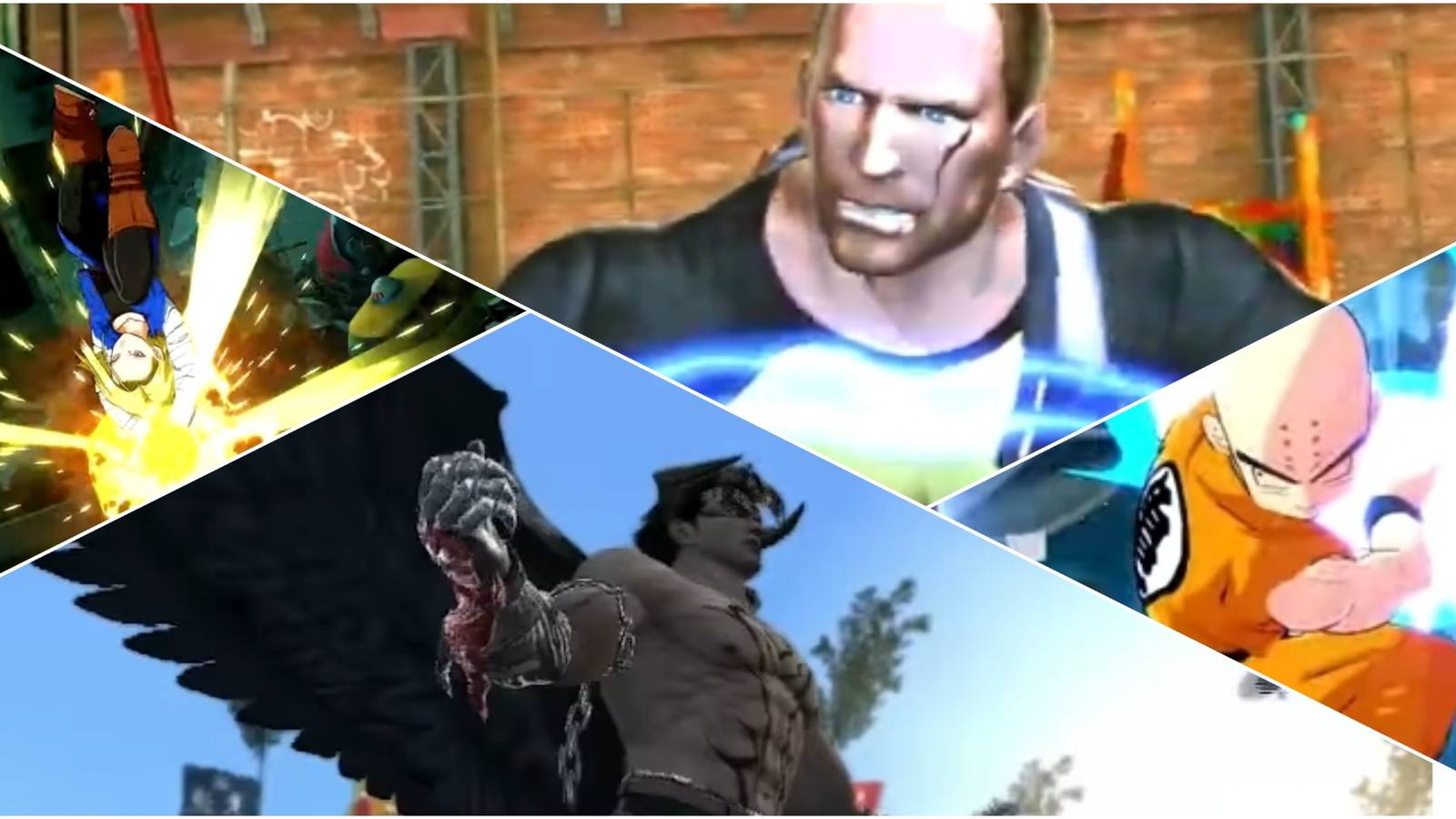 Cole, Devil Jin, Krillin, and Android 18