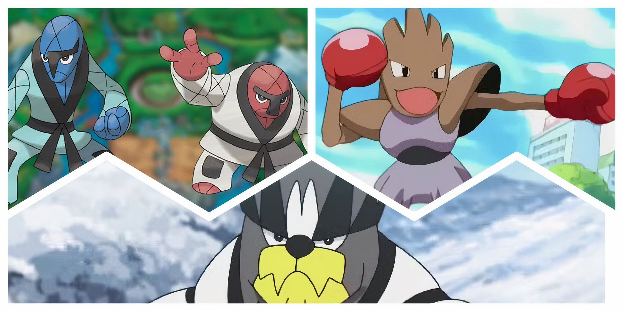 Hitmonchan, Urshifu, Throh and Sawk