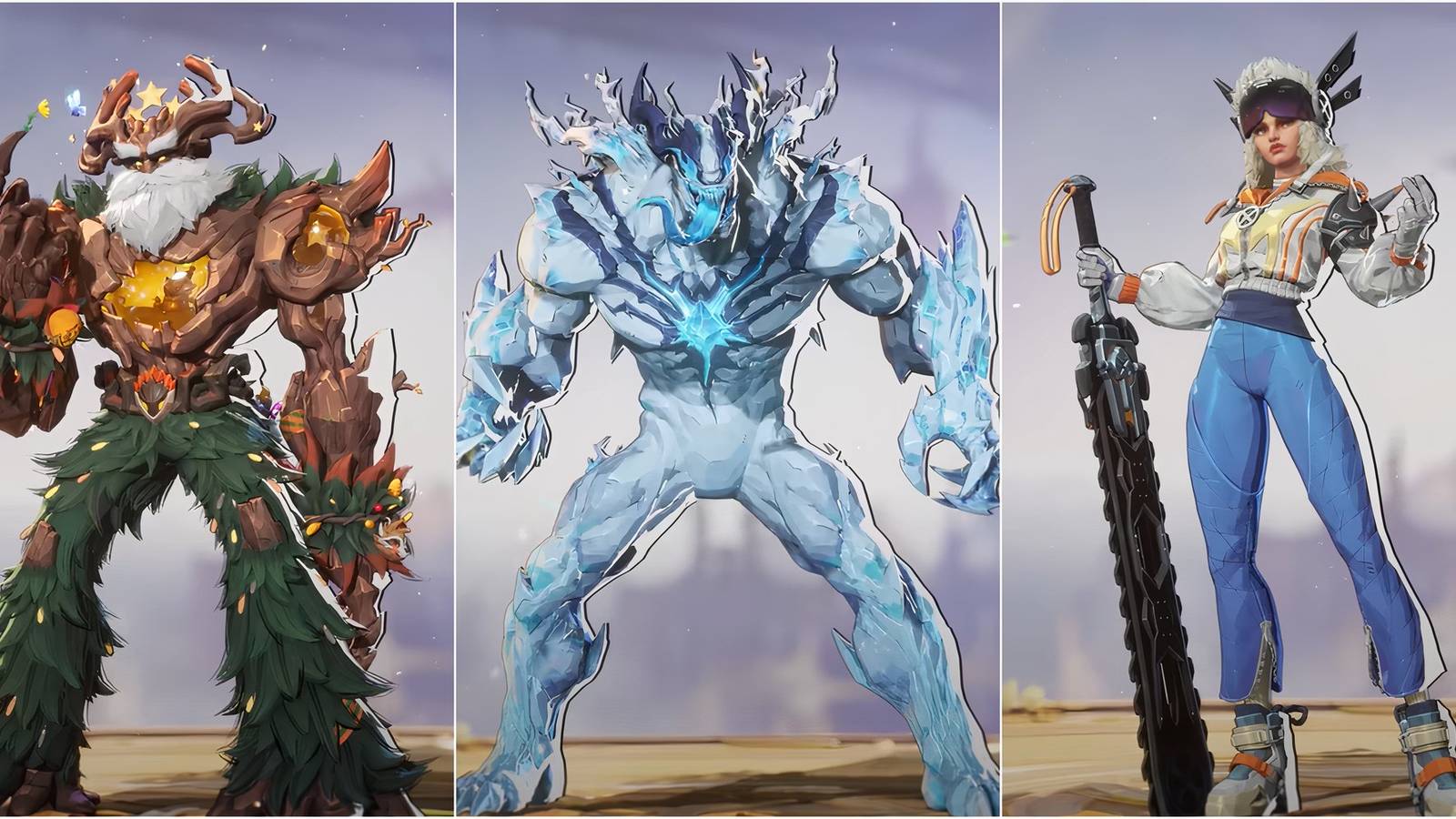 Groot, Venom, Magik winter skins 