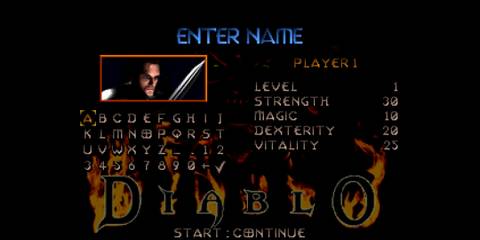 Diablo PS1 - name