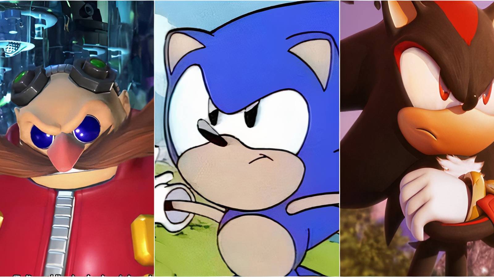 Eggman, Sonic, Shadow in Sonic games