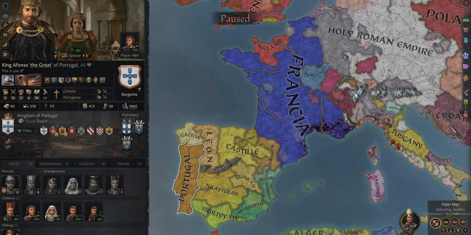 Afonso "The Conqueror" Borgonha, King Of Portugal in Crusader Kings 3