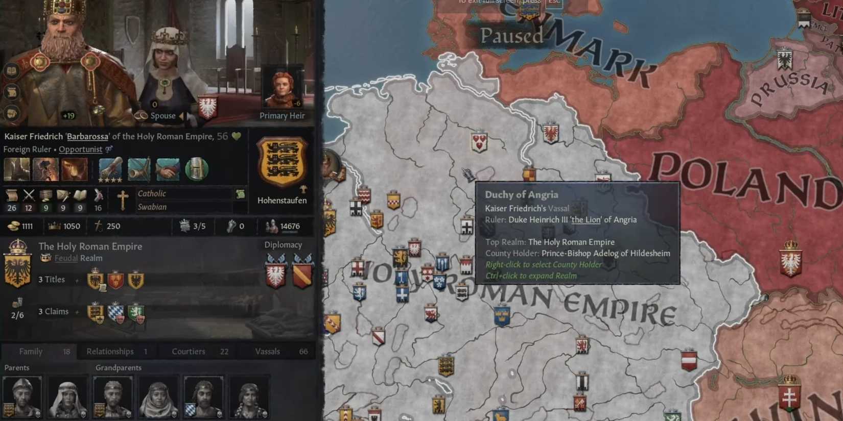 Friedrich "Barbarossa" Hohenstaufen, Kaiser Of The Holy Roman Empire in Crusader Kings 3