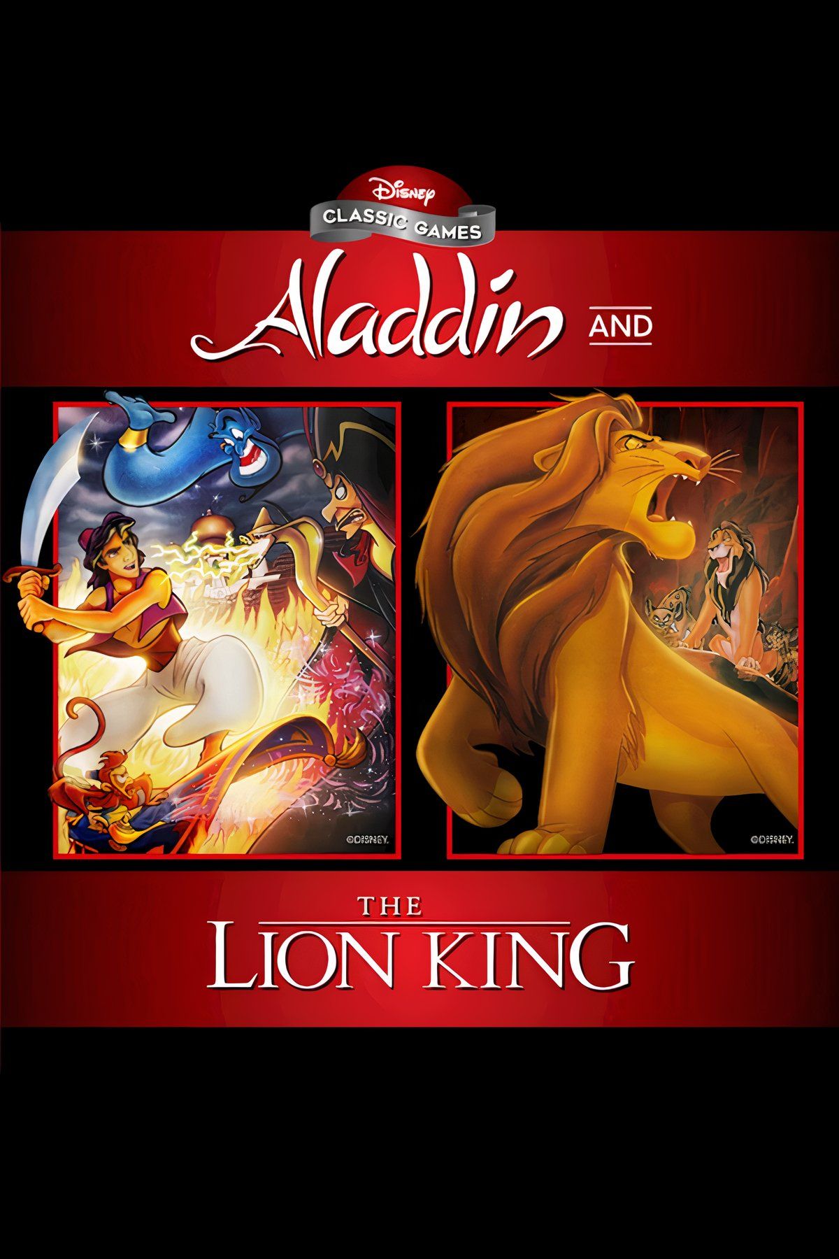 Disney Classic Games: Aladdin and The Lion King Tag Page Cover Art