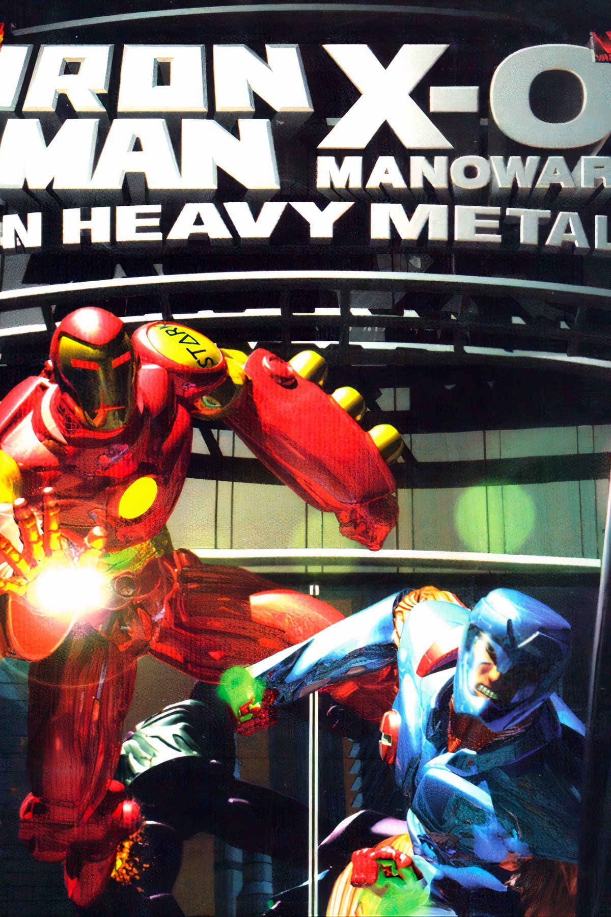 Iron Man and Xo Manowar in Heavy Metal Tag Page Cover Art