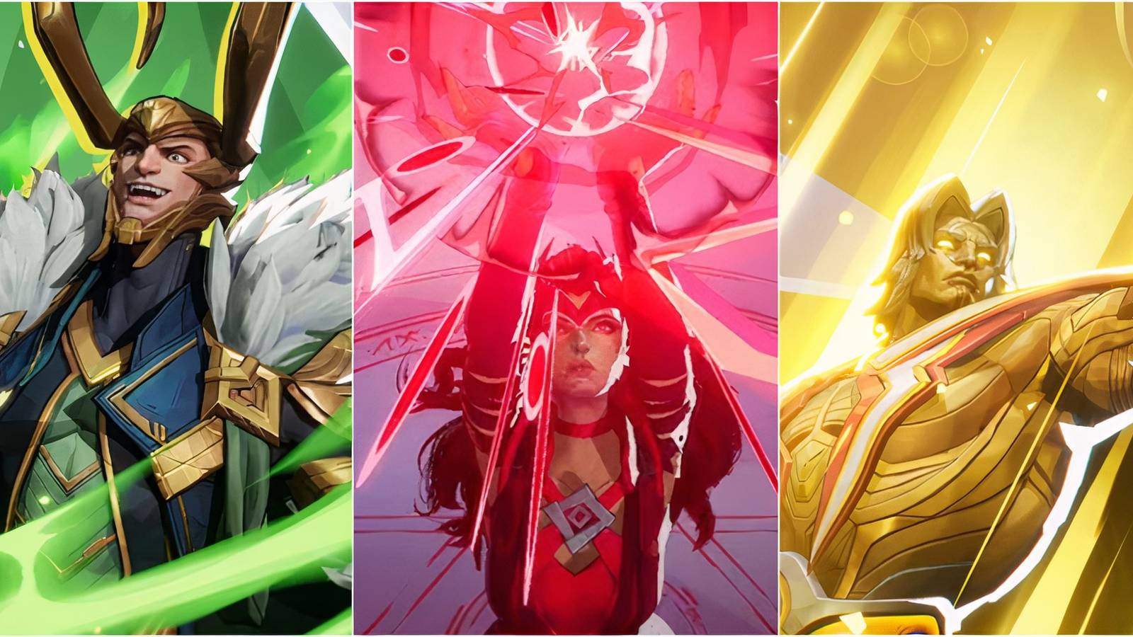 Lokie, Scarlet Witch, Adam Warlock 