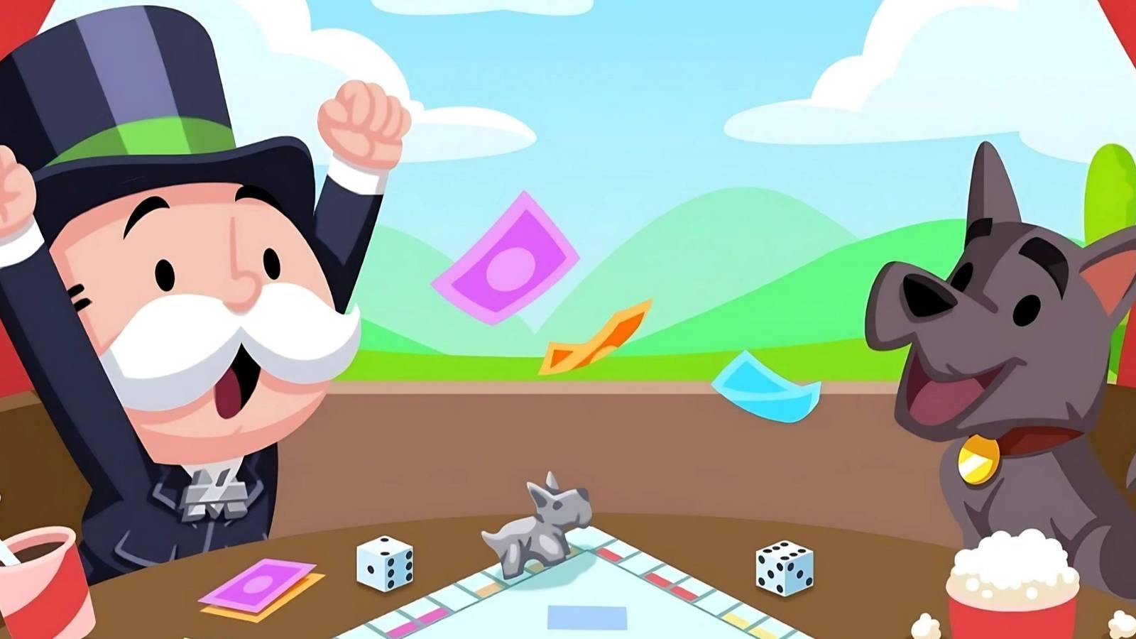 Mr. Monopoly and Scottie the Dog from Monopoly GO